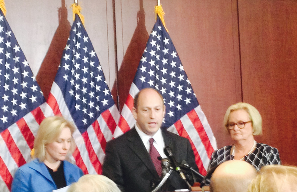 Scott Berkowitz, president of RAINN, speaks at Capitol Hill press conference